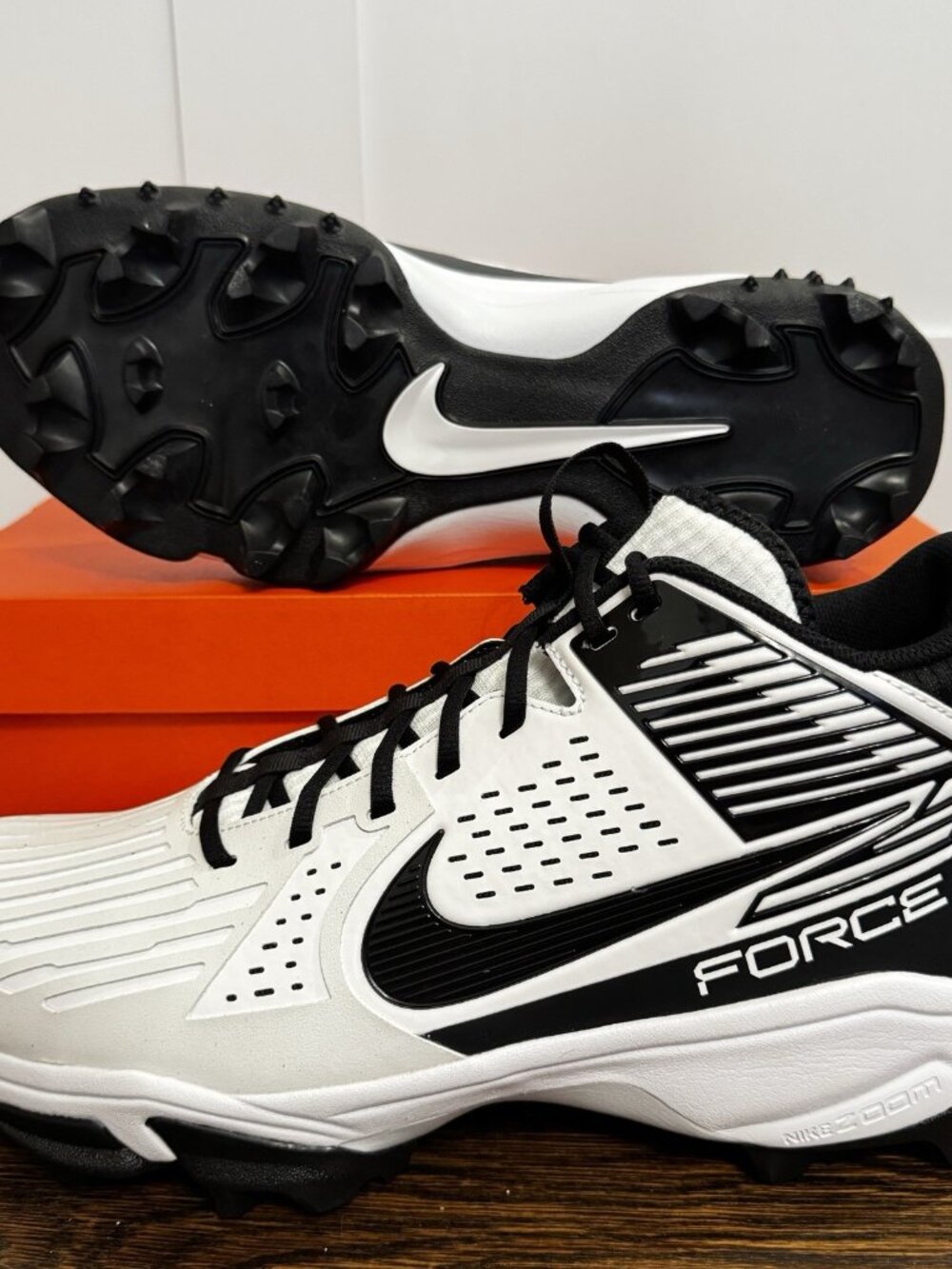 SIZE 15 - Nike Force Savage Pro 3 Shark Black White Football Cleats FJ8163-104
